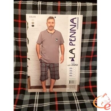 Vyriška pižama GUSTAS, trumpa, 2 dalių 1